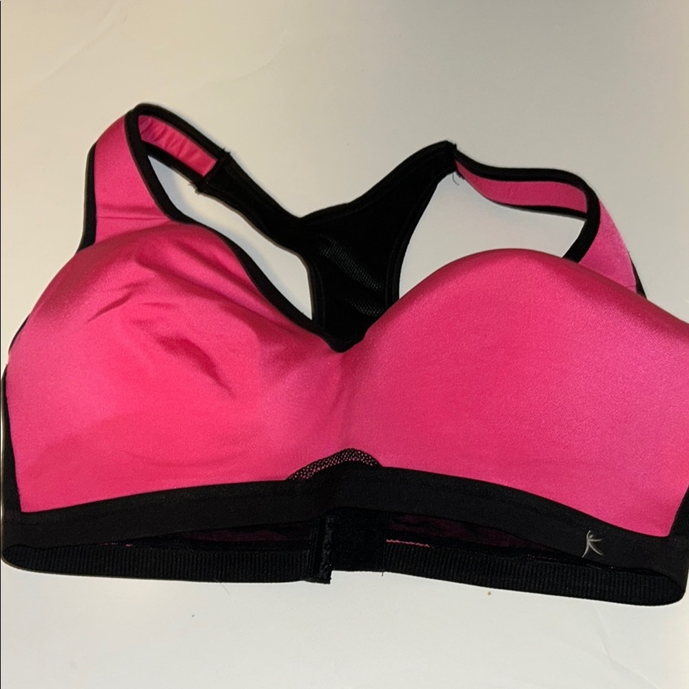 Danskin Pink and Black Racerback Sports Bra